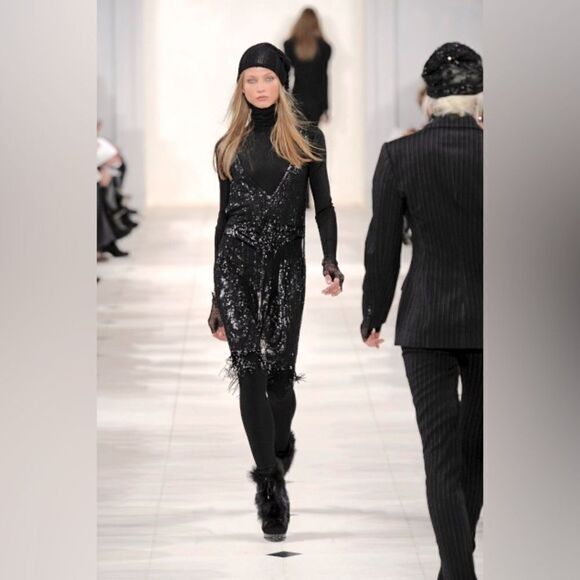 Ralph Lauren Fall 2010 Collection Black Multi Stripe Wool Spat Hem Trouser - Picture 7 of 17